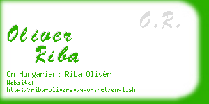oliver riba business card
